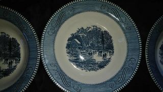 Vintage Royal Ironstone Currier and Ives 8 1/2 