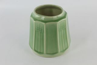Vintage Red Wing Art Pottery Deco Green Glazed Ceramic Vase No.  181