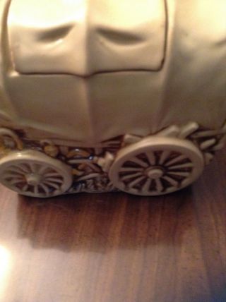 Vintage McCoy Pottery Covered Wagon Cookie Jar 1960 ' s;GUC 5