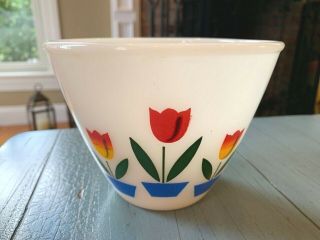 Fire King Milk Glass Tulip Bowl Vintage Kitchen 5 1/2 "