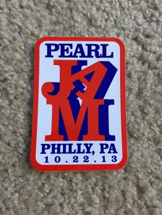 Pearl Jam Philadelphia 10.  22.  13 Sticker