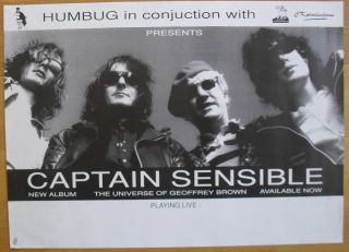 Captain Sensible Vintage French Concert Poster 