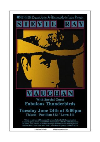 Stevie Ray Vaughan 1986 Cleveland Concert Poster