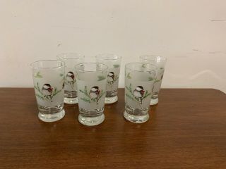 6 Pfaltzgraff Winterwood Frosted 8 Oz Frosted Juice Glasses Tumblers