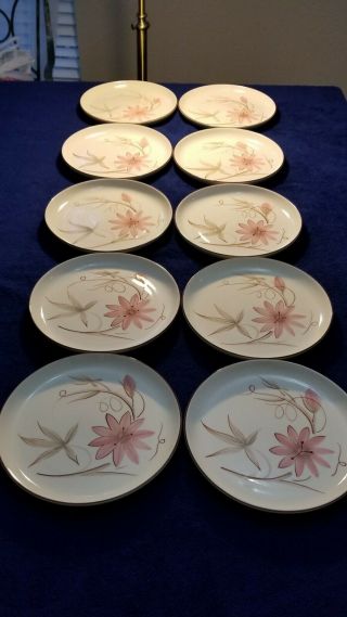 Winfield Fine China " Passion Flower " Dinner And Salad Plates Set
