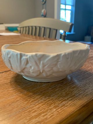 Vintage Mccoy Butterfly Pottery Small White Console Bowl