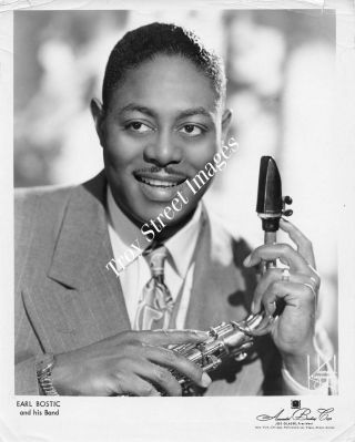 Orig Promo Photo Of Jazz & R&b Alto Saxophonist,  Bandleader Earl Bostic 1950s