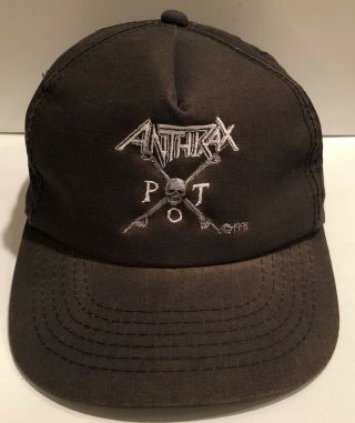 Anthrax Persistence Of Time Vintage Baseball Cap 