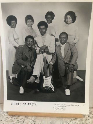Vintage Black Gospel Spirit Of Faith Promotional B&w Photo 8”x10” Dayton Oh