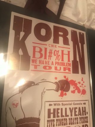 Korn Nashville 2007 Hatch Show Print Sommet Tour Poster Five Finger Death Punch