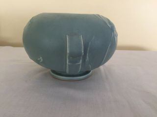 Roseville Pottery Teasel Bowl - Aqua - 342 - 4,  1936 4