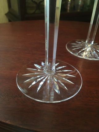 Waterford Crystal Candle Candlesticks Holder Older Gothic Mark 7”tall 3