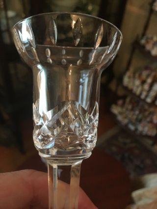 Waterford Crystal Candle Candlesticks Holder Older Gothic Mark 7”tall 5