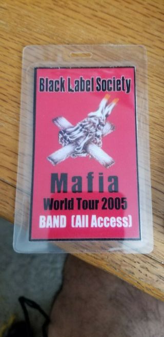 Black Label Society Laminated Pass (1 Of 2)