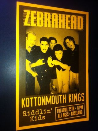 Zebrahead Kottonmouth Kings Roseland Theater Portland Oregon Concert Tour Poster