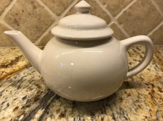 Homer Laughlin Vintage Tea Pot 2.  5Cup Cream - Colored 2