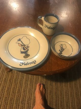 Louisville Stoneware Children’s Plate,  Cup And Bowl