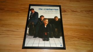 Cranberries No Need To Argue - Framed Press Release Promo Poster