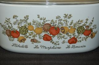 Vintage Corning Ware A - 5 - B Spice of Life 5 Qt Casserole Baking Dish 10 