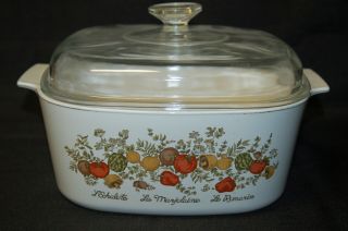 Vintage Corning Ware A - 5 - B Spice of Life 5 Qt Casserole Baking Dish 10 