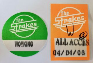 Vtg The Strokes First Impressions Of Earth Tour All Access Crew Backstage Passes