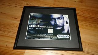 Teddy Pendergrass You And I - Framed Press Release Promo Advert