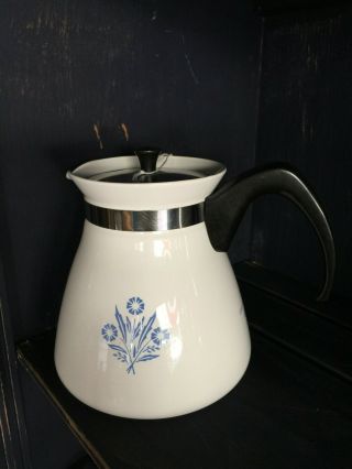 Corning Wear Blue Cornflower 6 Cup Drip Coffee Pot