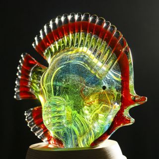 Glass Tropical Fish Figurine Handmade Blown Paperweight Crystal Animal FIgurine 5