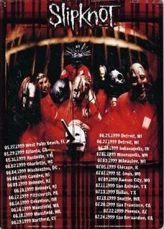 Slipknot Alternative Nu Heavy Metal Concert Tour Tin Sign Poster 8 X 11 - 1/2 "