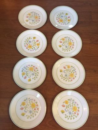 Eight Corelle Spring Meadow Luncheon Plates
