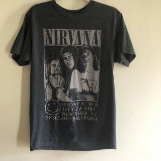 Nirvana Band T Shirt Vintage 1993 Roseland Ballroom Ny Concert Size M Unisex