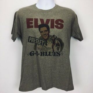 Graceland Next Level Elvis G I Bluest Shirt Unisex Medium Brown Short Sleeve