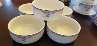 Princess House Heritage Blossom Soup Cereal Bowls Set Of 5 Porcelain Euc