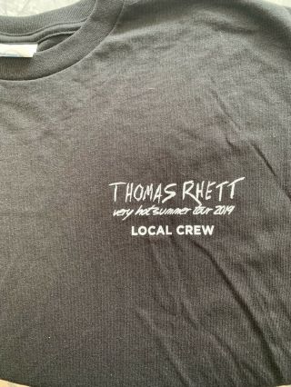 Thomas Rhett Very Hot Summer 2019 Tour Local Crew T Shirt Xl