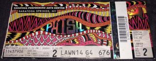 Phish Ptbm Ticket Stub Saratoga Springs Spac York 2016