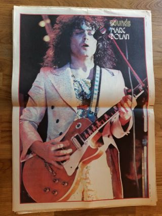 Sounds music newspaper June 9th 1973 Lindisfarne Genesis Marc Bolan poster 2