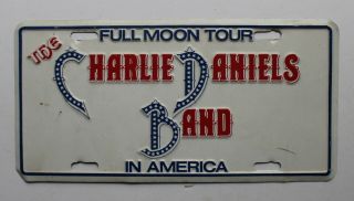 The Charlie Daniels Band Full Moon Tour License Plate