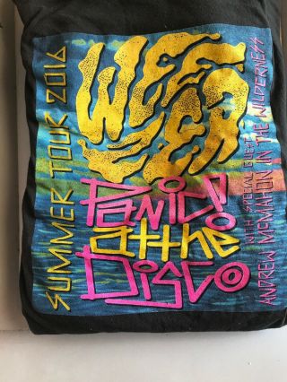 Weezer Panic At The Disco 2016 Summer Tour Shirt Xl