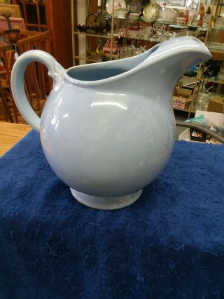 Luray Pastels Taylor Smith Taylor Windsor Blue Pitcher W/ice Guard 8 1/4 " High