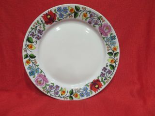 Kalocsa Hand Painted Porcelain Small Plate 7 1/2 "