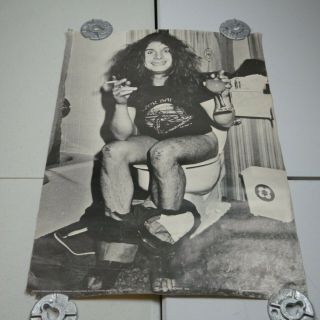Vintage 1981 Ozzy Osbourne 13x19 " Black Sabbath Toilet Poster