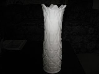 Westmoreland Old Quilt Milk Glass Vase