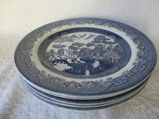 Blue Willow Churchill England (5) Dinner Plates 10 1/4 " M/england [reduced]