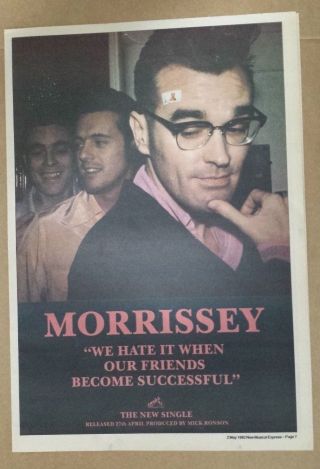 Morrissey We Hate It When 1992 Press Advert Full Page 30 X 42 Cm Mini Poster