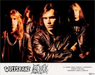 Wolfsbane Iron Maiden Blaze Bayley Promo Photo Autographed