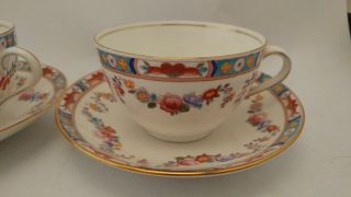 Antique / RARE Aynsley A793 Floral Swag Cups & Saucers 2