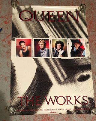Queen Orig.  1984 Record Store Promo Poster For The Lp Freddie Mercury