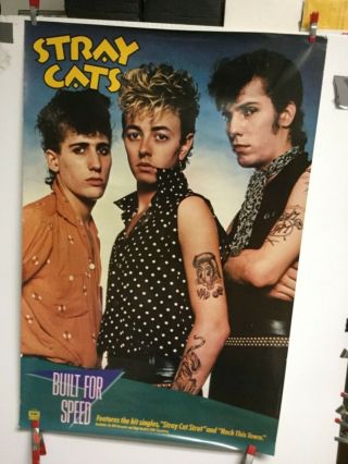 Stray Cats “built For Speed”.  1983 Promo Poster