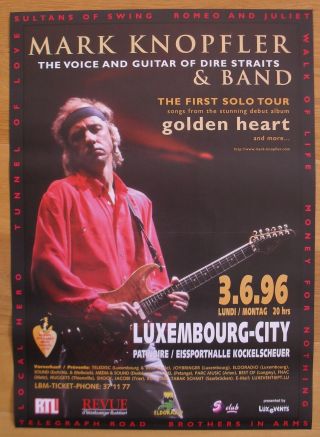 Mark Knopfler Luxemburg Concert Poster 