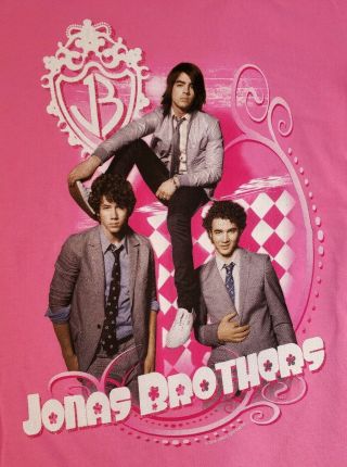 Jonas Brothers Jo Bros LS Shirt Retro Music & Tour NICK JOE & KEVIN BNWT 3